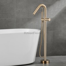 Freestanding Bath Taps Filler Floor Mounted Handheld Shower Bathroom Mixer Tap
