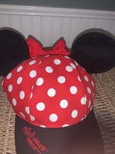 Disney Park Disneyland Girls Youth Adjustable Minnie Mouse Red Polka Dot Cap Hat