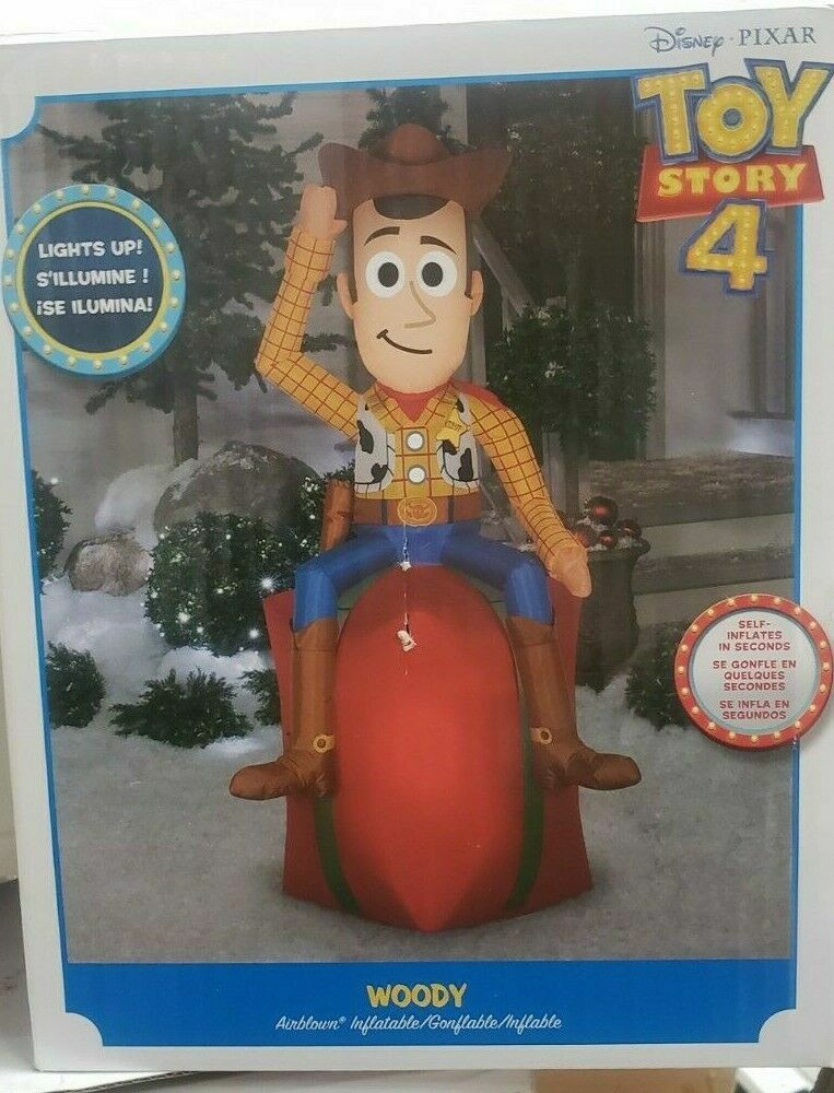 Gemmy 5.5ft Sheriff Woody from Toy Story on Present Christmas ...