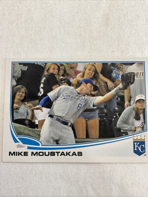 2013 Topps Out of Bounds Variation SP Mike Moustakas #100 Kansas City Royals  E