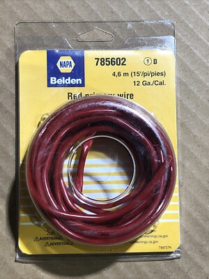 Napa Belden 12 Gauge 15  Red Primary Wire 785602 New