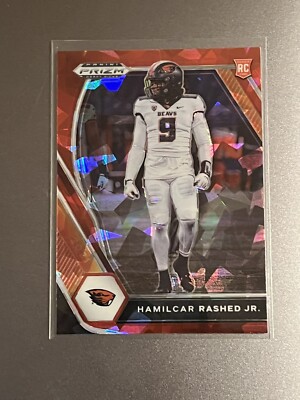 Hamilcar Rashed Logo 2021 Panini Prizm Draft Picks #141 Hamilcar Rashed Jr RC. RED CRACKED ...