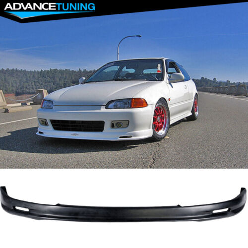 Fits 92-95 Honda Civic Hatchback Coupe Mugen Style Front Bumper Lip Spoiler PP - Picture 1 of 6