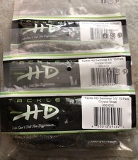 3pk Tackle HD High Def 3.5” Swimmer Crystal Shad Fishing Lure Swimbait S10