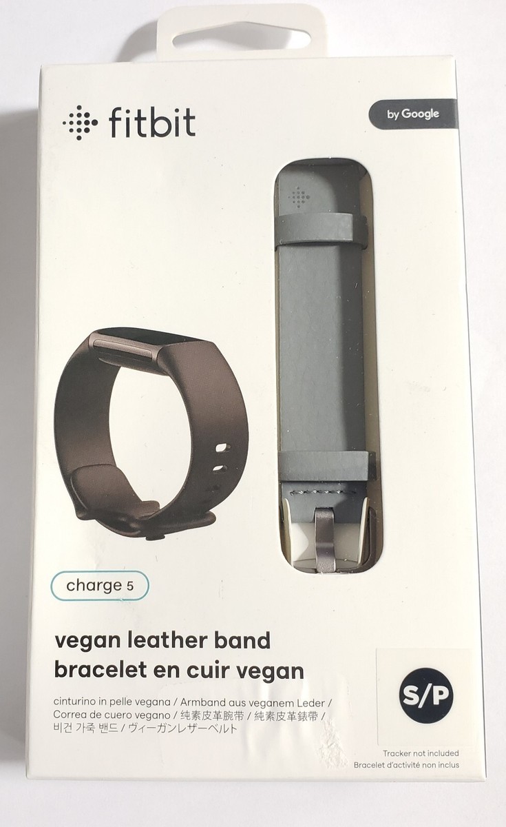 Fitbit Charge 5 Vegan Leather Small Gray Band Genuine OEM