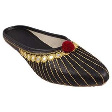 Women Girls ethnic Jaipur bridal Jutti mojari US size 6-11 Fluorescent Color