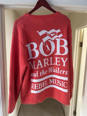 Bob Marley x Stussy Sweater Knit Red Jumper | eBay