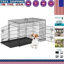 Heavy-Duty Dog Cage with Leak-Proof Tray - Perfect for Indoor Outdoor Use