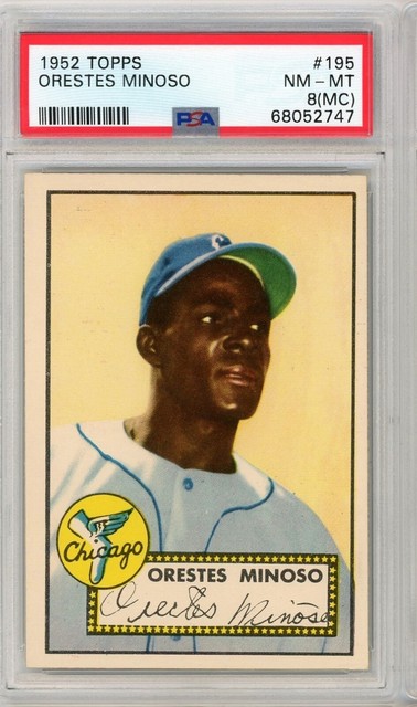 1952 Topps Minnie Minoso Rookie #195 PSA 8 (MC) P1416