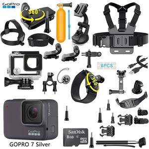 Gopro Hero 7 Silver Edition Touch Screen Camera 40 Pcs Sports Accessory Ebay
