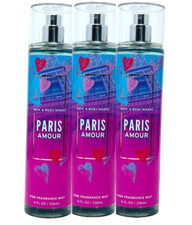 3 BATH  BODY WORKS PARIS AMOUR FINE FRAGRANCE MIST BODY SPRAY 8 FL OZ NEW