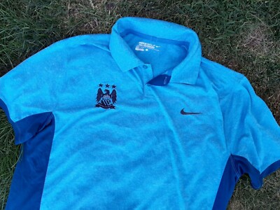 Manchester City Nike Golf Trikot L Blau Fußball Camiseta England