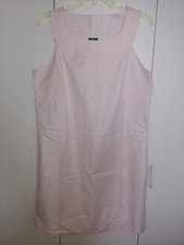 J. CREW LADIES PALE PINK 100% COTTON LINED SLEEVELESS SHEATH-M-NWT-CUTE