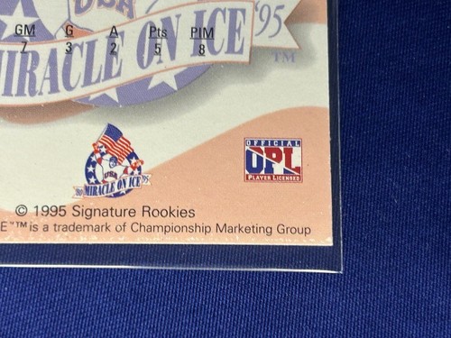 #37 Phil Verchota signiert 1995 Signature Rookies Miracle on Ice 1980 Goldmedaille - Bild 11 von 11