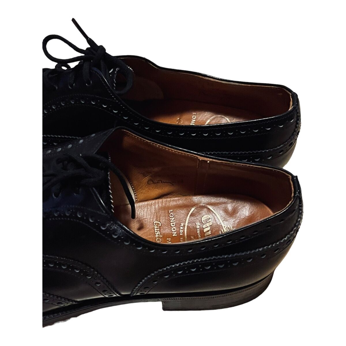 Mens Church's Shoes Custom Grade Chetwynd Brogue Black Oxford Wing Tip