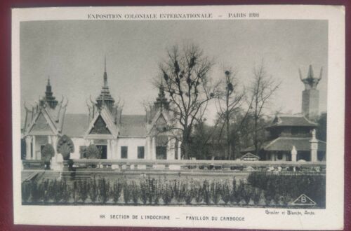 CPA carte postale Exposition Coloniale Paris Indochine Pavillon Cambodge 1931 - Photo 1/2