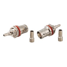 10x BNC Front Mount Female bulkhead O-ring Crimp RG316 RG174 Cable RF Connector