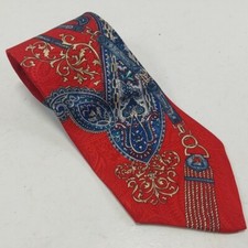 Hanover St. Mens Necktie Extra Long 100 Silk Paisley Tie Works Ltd Made in USA