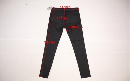 Mavi Adriana Mid Rise Super Skinny Denim Black Jeans Stretch Womens 27/33 - Picture 8 of 14