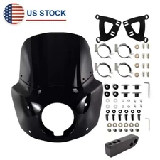 Fairing Mask W/11'' Windshield For 2006-2017 Harley Dyna Low Rider Super Glide
