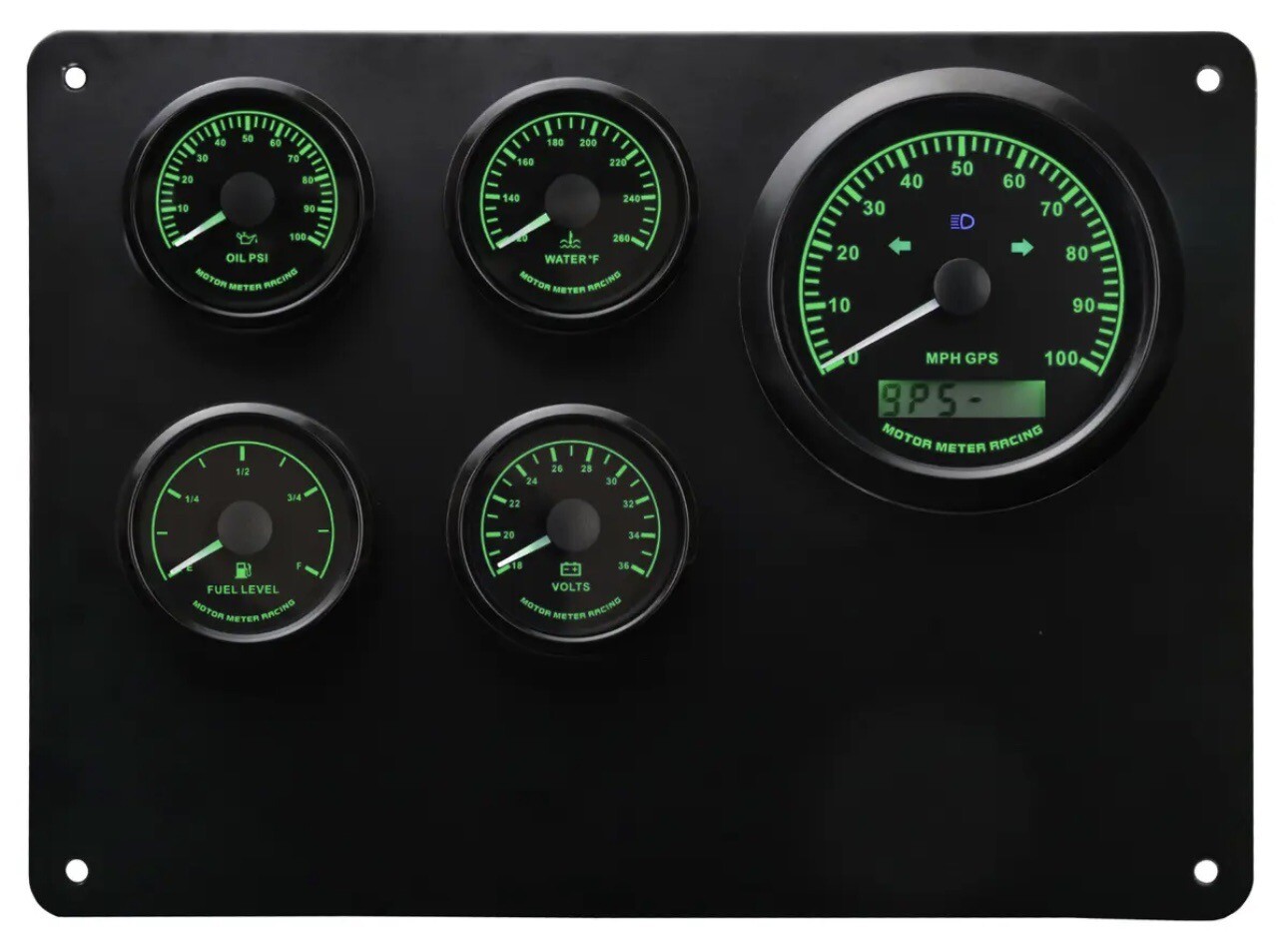 Hmmwv Humvee MME 5 Gauge Set Instrument Panel GPS Speedo 24V 7 Color