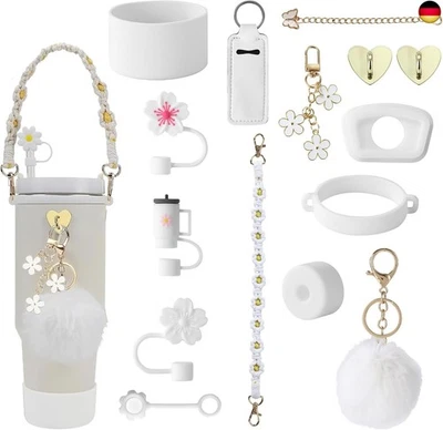BUCOMTU 15 Stück für Stanley Cup Zubehör, für Stanley Cup Accessory Set, für Stanley Cup