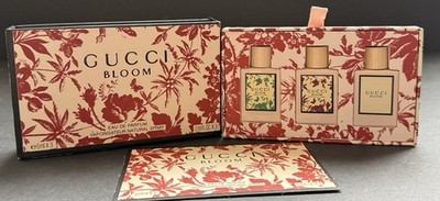 Gucci Bloom Miniature Fragrance Discovery Set 3 x 5ml / 0.16oz Bottles NEW