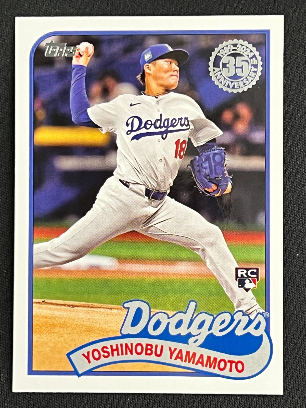 Yoshinobu Yamamoto Rookie 2024 Topps Update 35th Anniversary 1989 Topps Dodgers