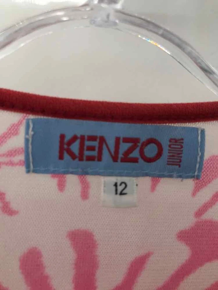 Camisa feminina usada Kenzo bronzeada infantil tamanho 12 - Imagem 3 de 3