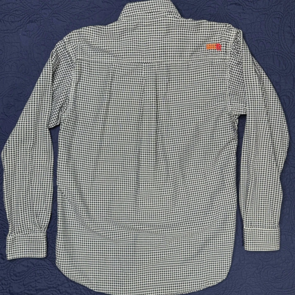 Camisa para hombre ARIAT WORK FR manga larga a cuadros con botones M azul a cuadros geométrica Foto 2 de 4