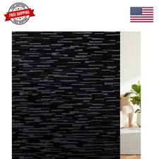 Window Privacy Film, Black Stripe Non-Adhesive, 17.5" x 78.7" Static Cling ...