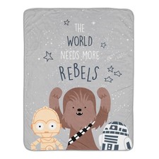 Lambs Ivy Star Wars Rebels Baby Blanket - Gray