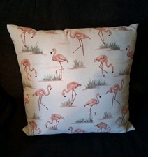 Flamingo Throw Pillow 16" x 16" Tropical Decor Flamingos All Over Print Beach