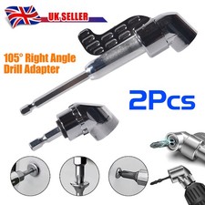 2Pcs 105 Degree Right Angle Drill Adapter 105° 1/4 Right Angle Drill Attachment