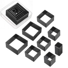 8pcs Leather Square Shape Punch Cutter Set 8 Sizes Leather Hollow Cutter Kit