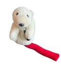 Vintage 1993 Coca-Cola Polar Bear Plush Collection w/ Red Knit Golf Club Cover