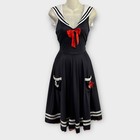 Navy Sailor Costume Dress Pinup Retro Nautical Halloween Anchor Theme