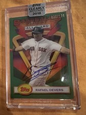 2018 Topps Clearly Authentic Rafael Devers ROOKIE on-card Autograph (190/199)