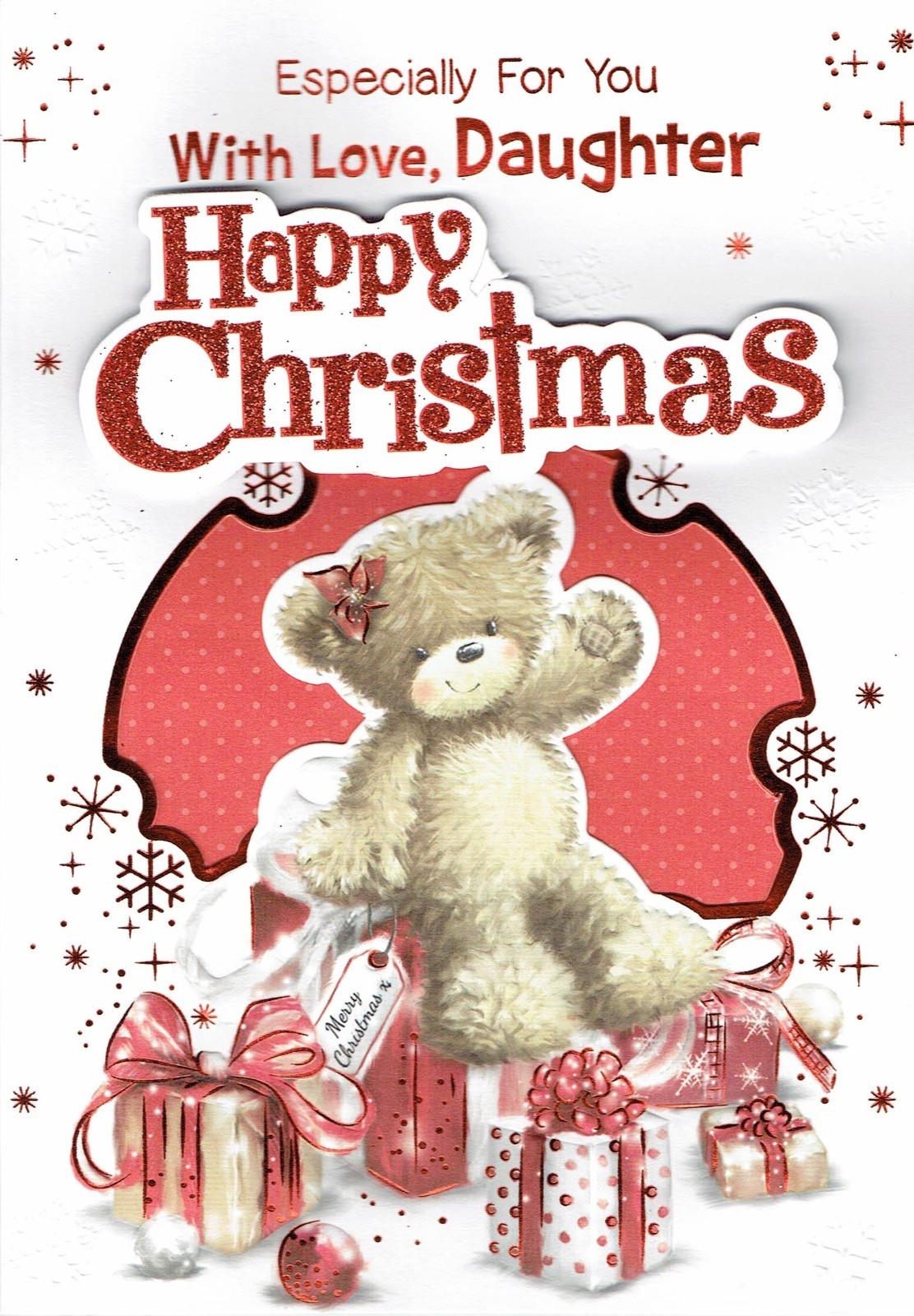 DAUGHTER CHRISTMAS CARD,  Quality Card Cute Design
