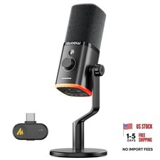 PD100W USB Wireless Microphone for PC, Gaming Black PD100W-Desk Stand