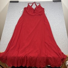 Azazie Dress Womens A18 Red Sweetheart Strappy Chiffon Maxi Formal Bridesmaid