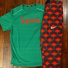 Nike Kenya International Team Issue Pro Elite Podium Track Pants Shirt Large