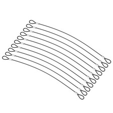 10X 12" Safety Cable Lock Stainless Steel 2mm Dia Security Wire Rope Black