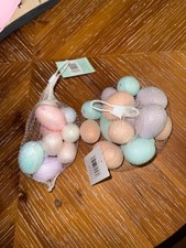 Pastel Glitter Foam Easter Eggs In Mesh Bags For Spring Decor Or Crafting