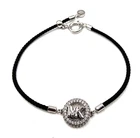 Michael Kors Pavé Logo Adjustable Corded Bracelet - Black