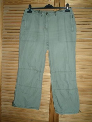 Hose..Yessica..Gr.S/M..7/8..Grün..Khaki..Bund..Knopf..Taschen..Reißverschluss
