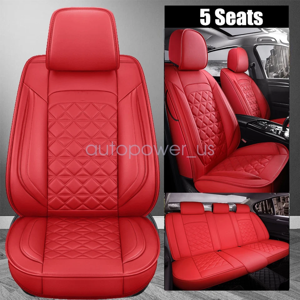 Leather Car Seat Covers Front & Rear Full Set For 2007 2008-2021 Subaru Impreza Foto 4 de 4