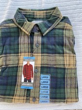 NEW Eddie Bauer Men's Large Bristol Flannel Long Sleeve Shirt with Tags
