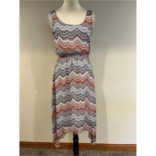 Sleeveless Chevron Print asymmetrical Dress size 4