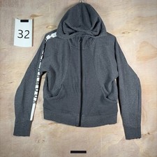 Under Armour Cotton Ridge Fleece Full Zip Hoodie Womens Large Gray Pockets